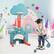Alt View 4. Costway - Costway 3-in-1 Kids Basketball Hoop Set Adjustable Sports Activity Center w/ Balls - Green.