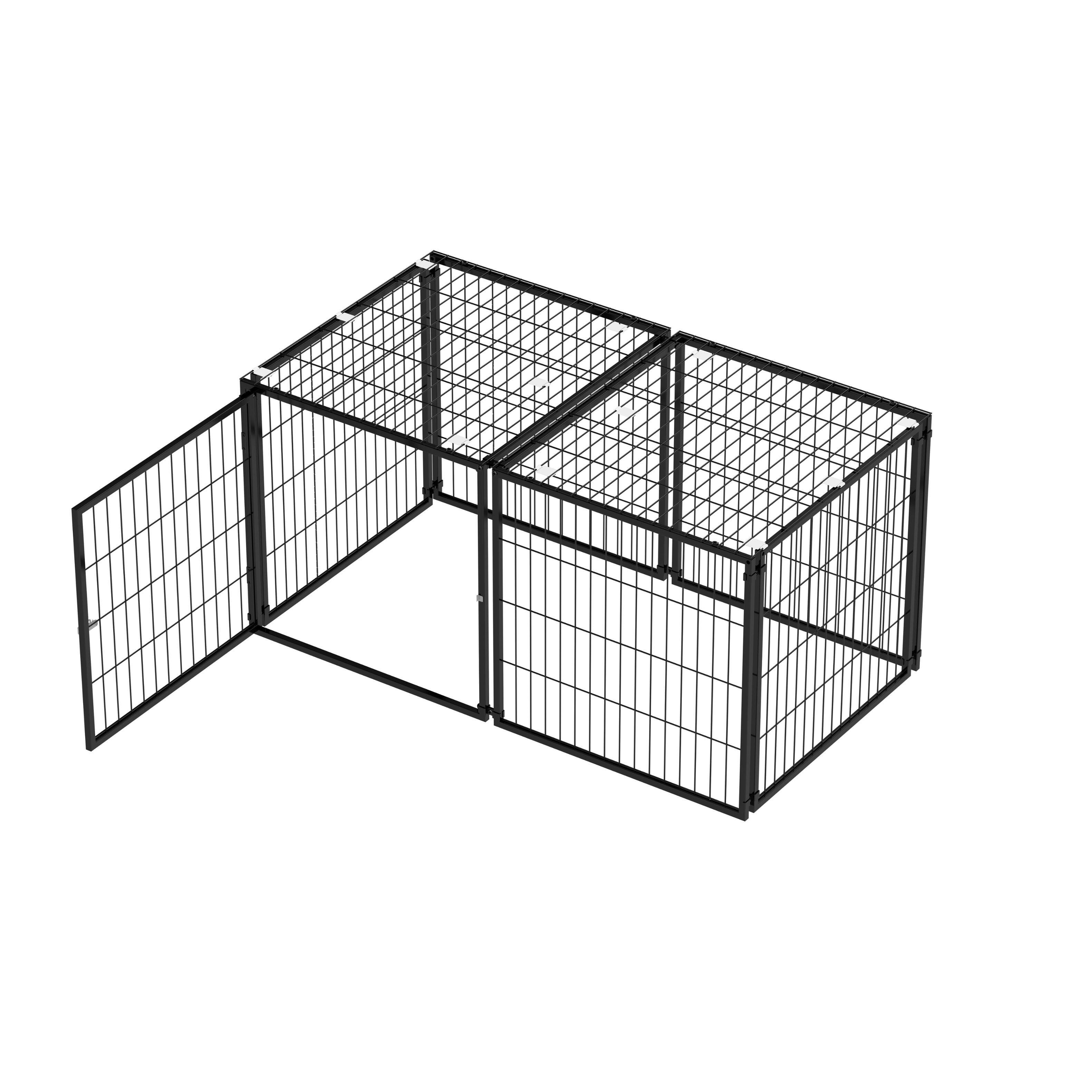 Alt View 6. Runesay - Black 48" Large Indoor Dog Pet Cage Dog Kennel for Medium Dogs Puppy Dog Playpen with Top.