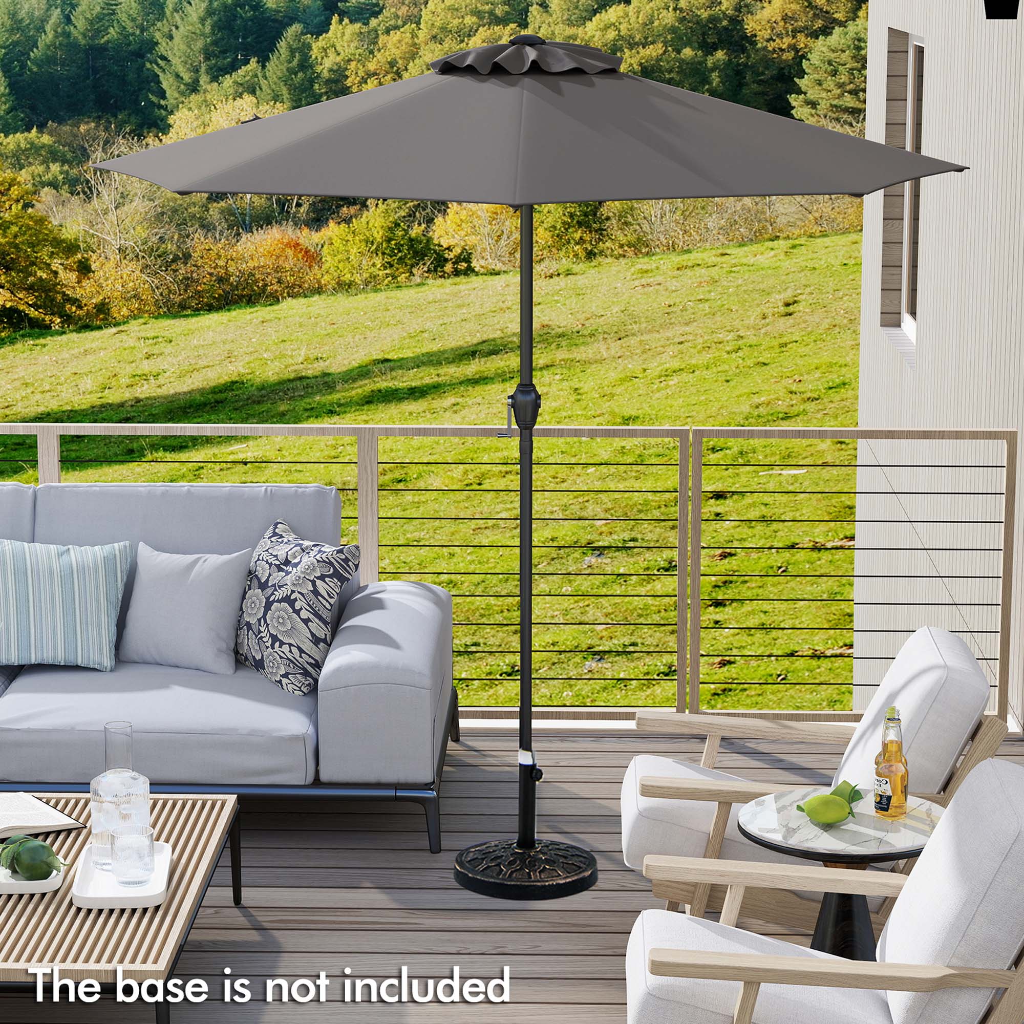 The base is not included.