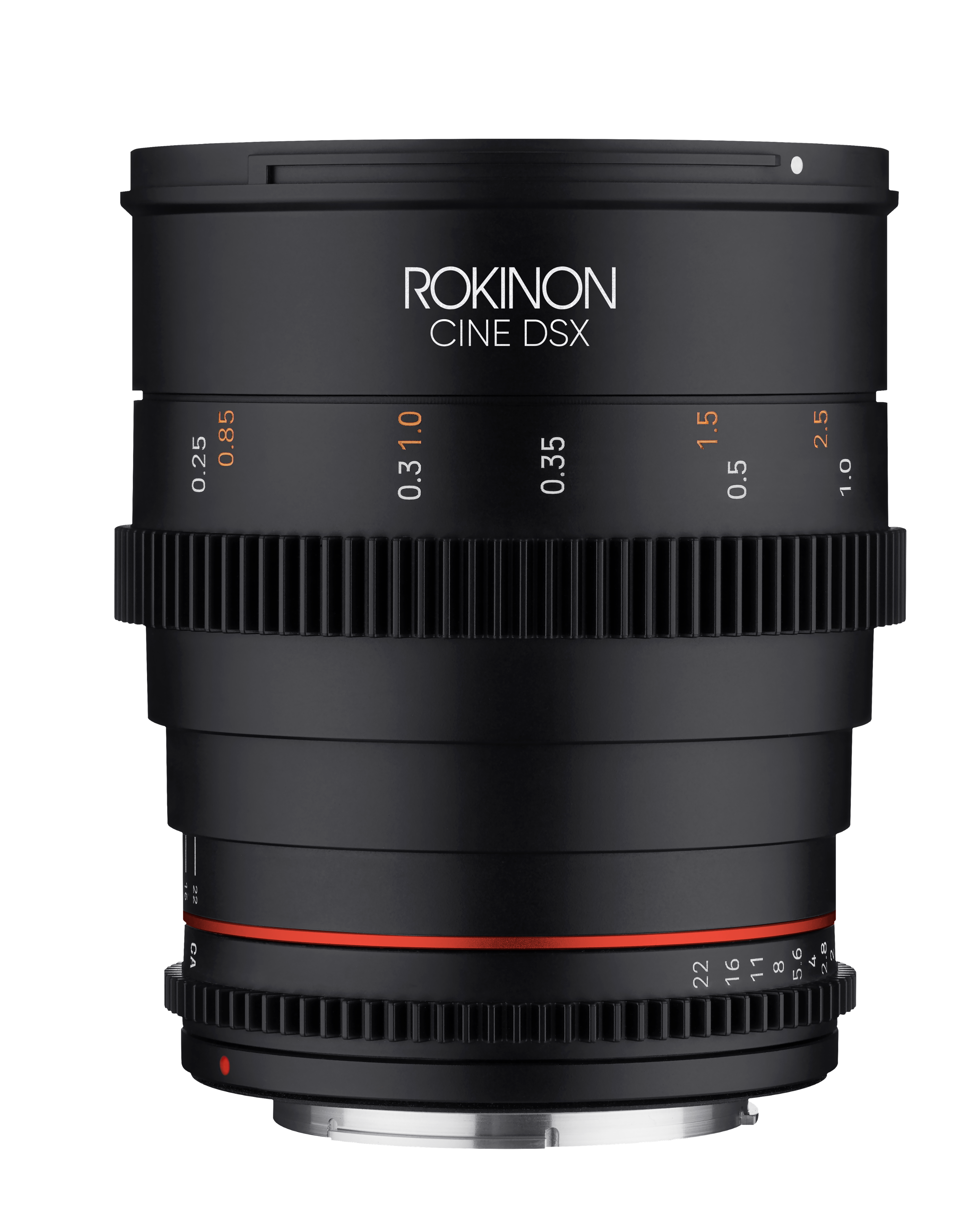 ROKINON  
CINE DSX  

0.25 0.85 1.0 0.3 0.35 1.5 0.5 2.5 1.0  

C : 16 11 8 5.6 4 2.8 2 1.4 1 22  

E GA