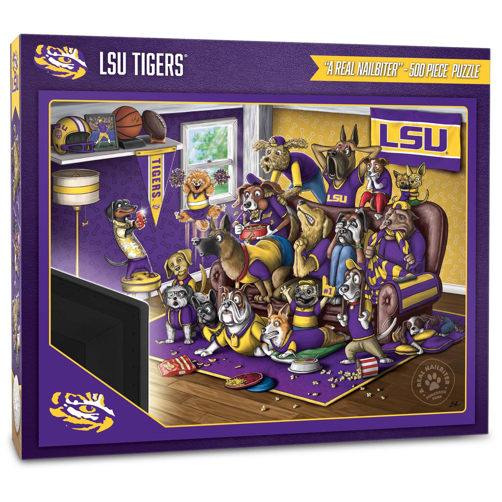 LSU Tigers  
"A Real Nailbiter" - 500 Piece Puzzle  
LSU #1  
A Real Nailbiter  
A Purrrrfect Puzzle