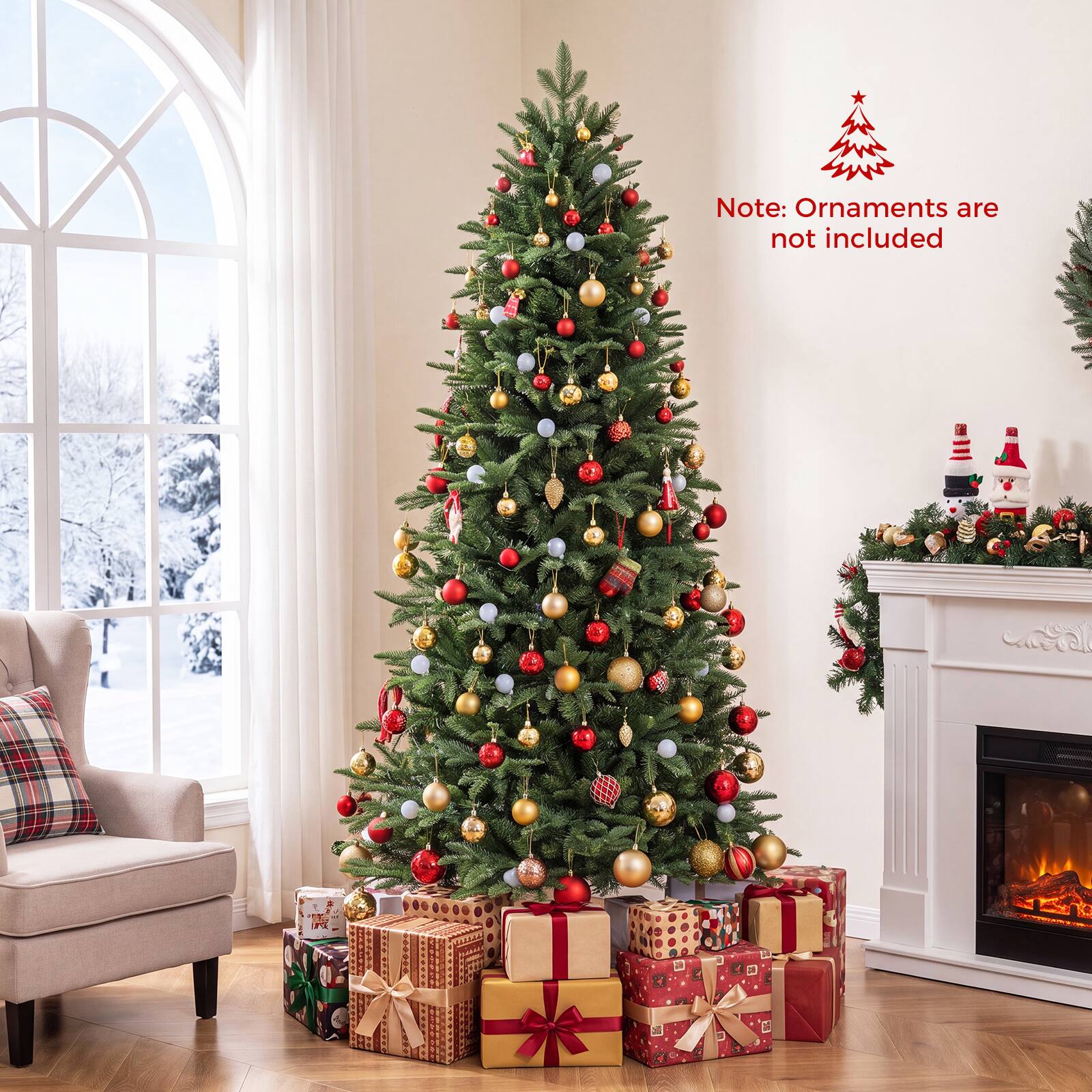 Note: Ornaments are not included