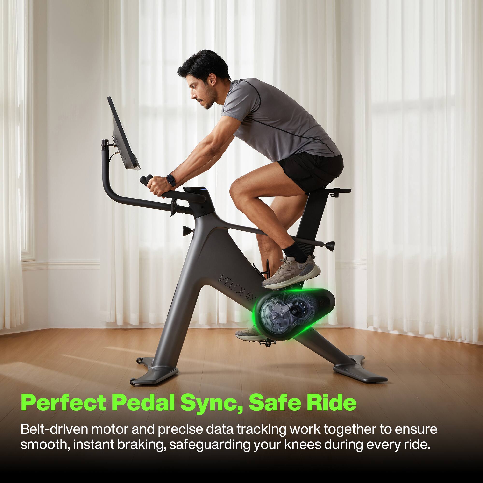 Perfect Pedal Sync, Safe Ride

Belt-driven motor and precise data tracking work together to ensure smooth, instant braking, safeguarding your knees during every ride.