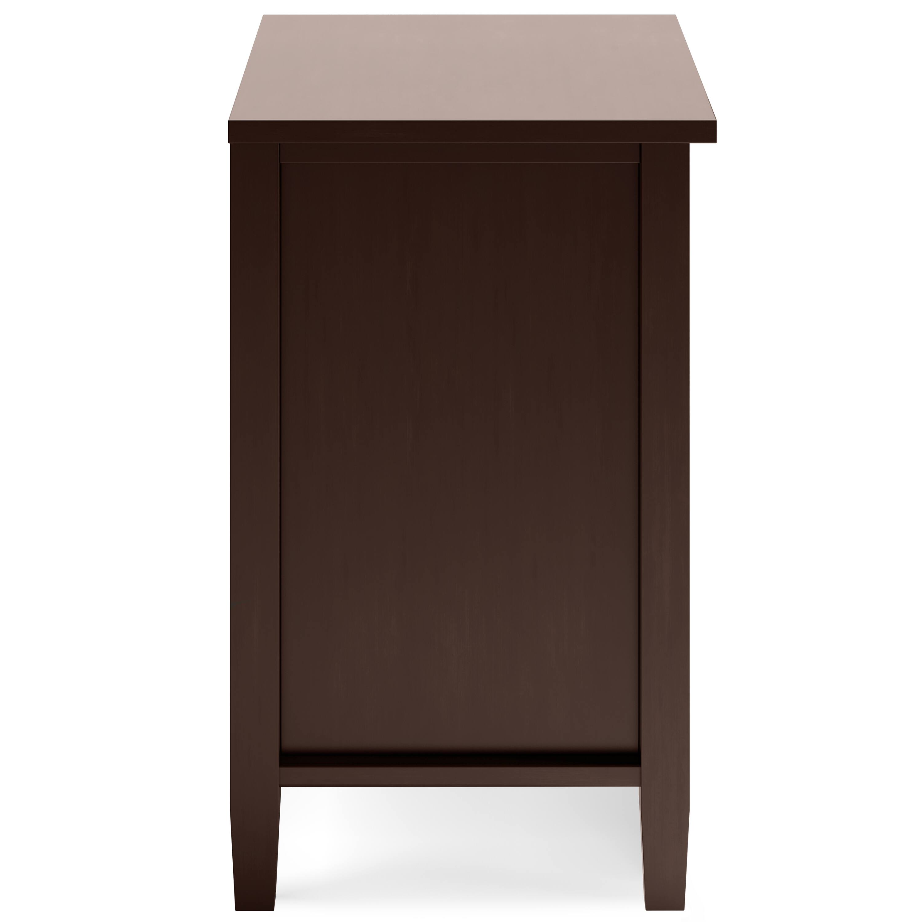 Alt View 5. Simpli Home - Warm Shaker Solid Wood 24 inch Wide Transitional Nightstand in Russet Brown - Russet Brown.