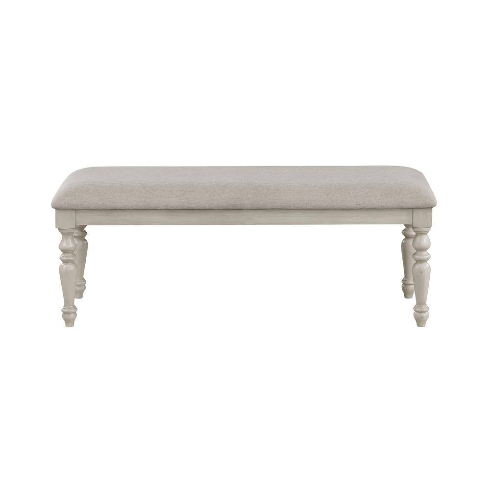 Angle. New Classic Furniture - Jennifer Bench - Beige.