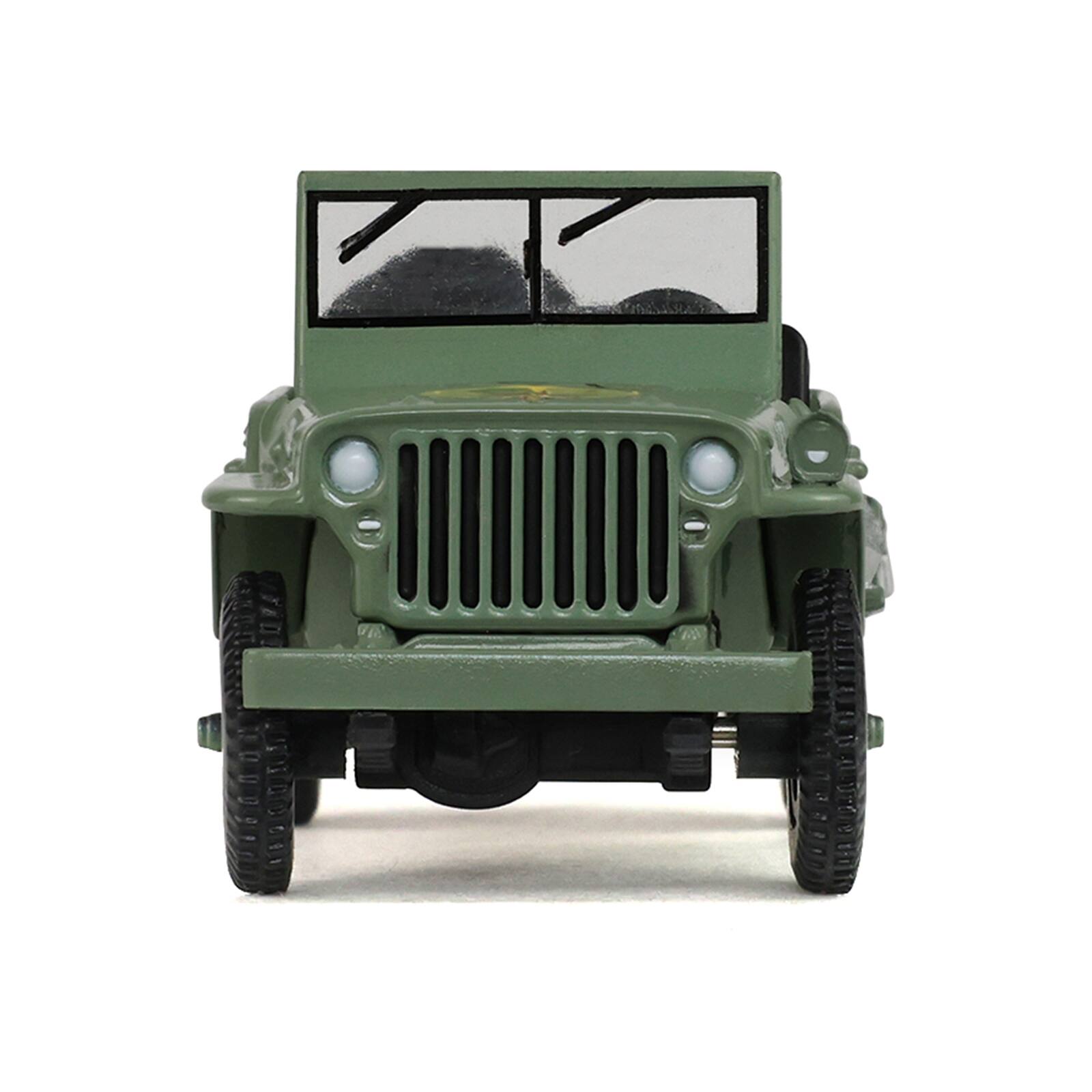 Alt View 3. Greenlight - 1942 Willy’s MB Jeep Olive Green "America 250 Edition" "Anniversary Collection" Series 1/64 Diecast Model by Greenlight.