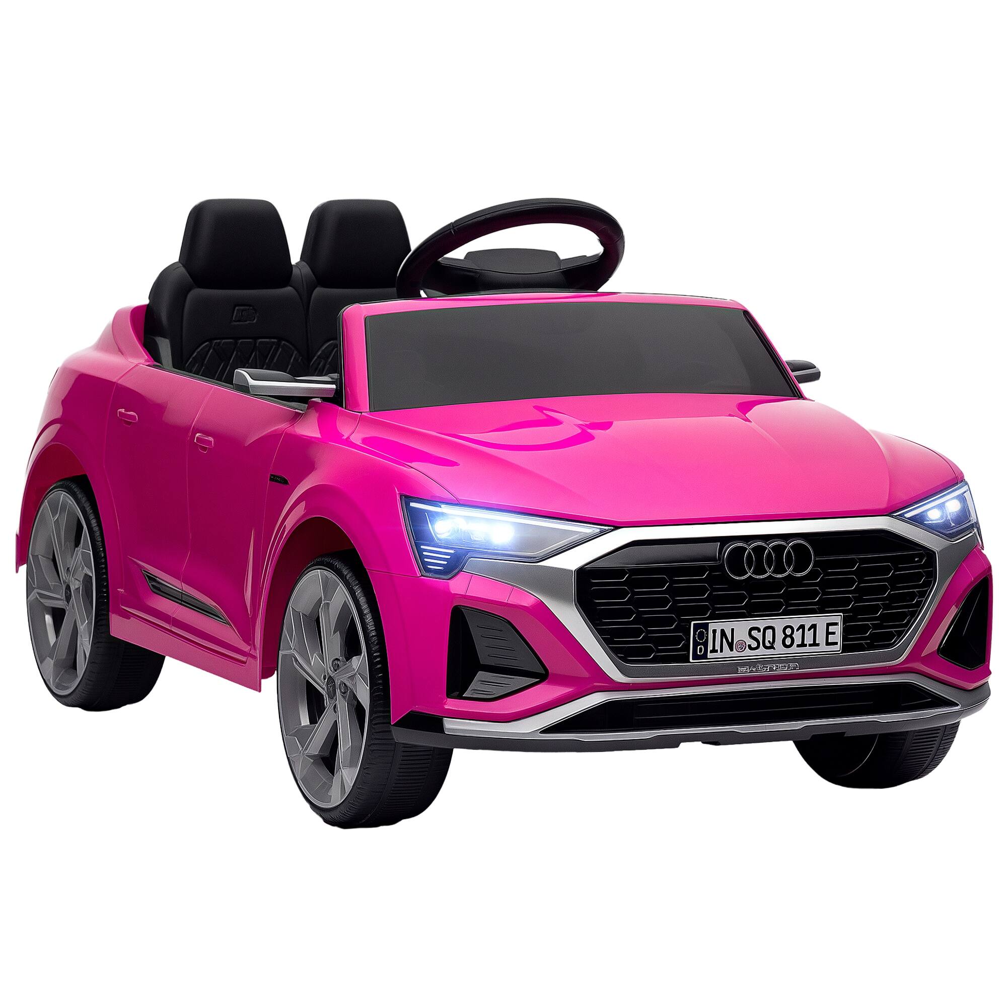 Qaba - Audi Q8 e-tron Sportback Licensed Kids Ride on Car, 12V Battery Powered Electric Car with Remote Control, Soft Start