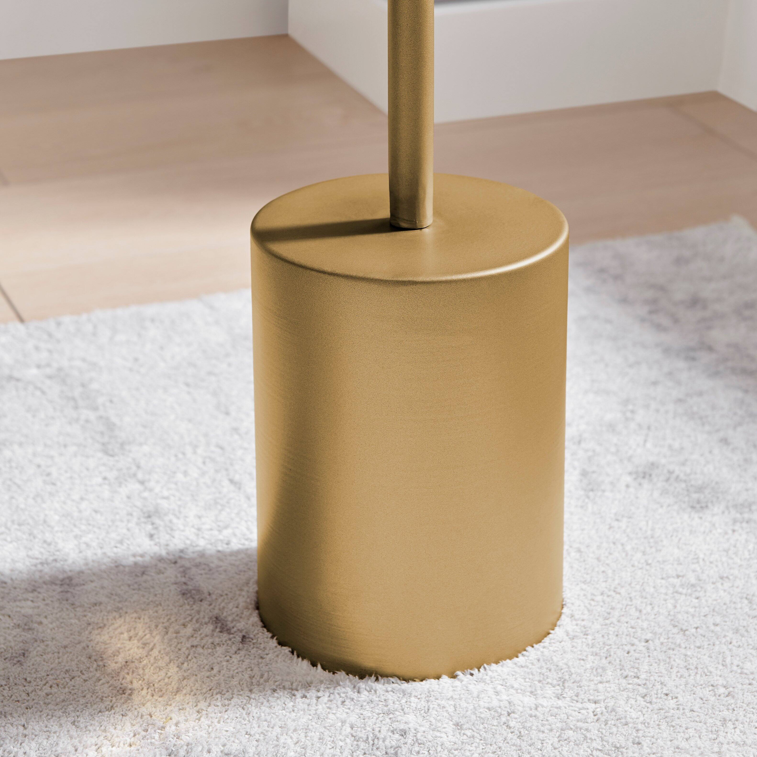 Alt View 5. Danya B - Fritz Accent Table with Genuine White Marble Stone Tabletop - Marble, Gold.