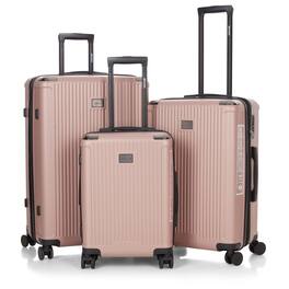 Roberto Cavalli - 3 Piece Luggage Set with Expandable Hard Shell & 8 Spinner Wheels - Pink