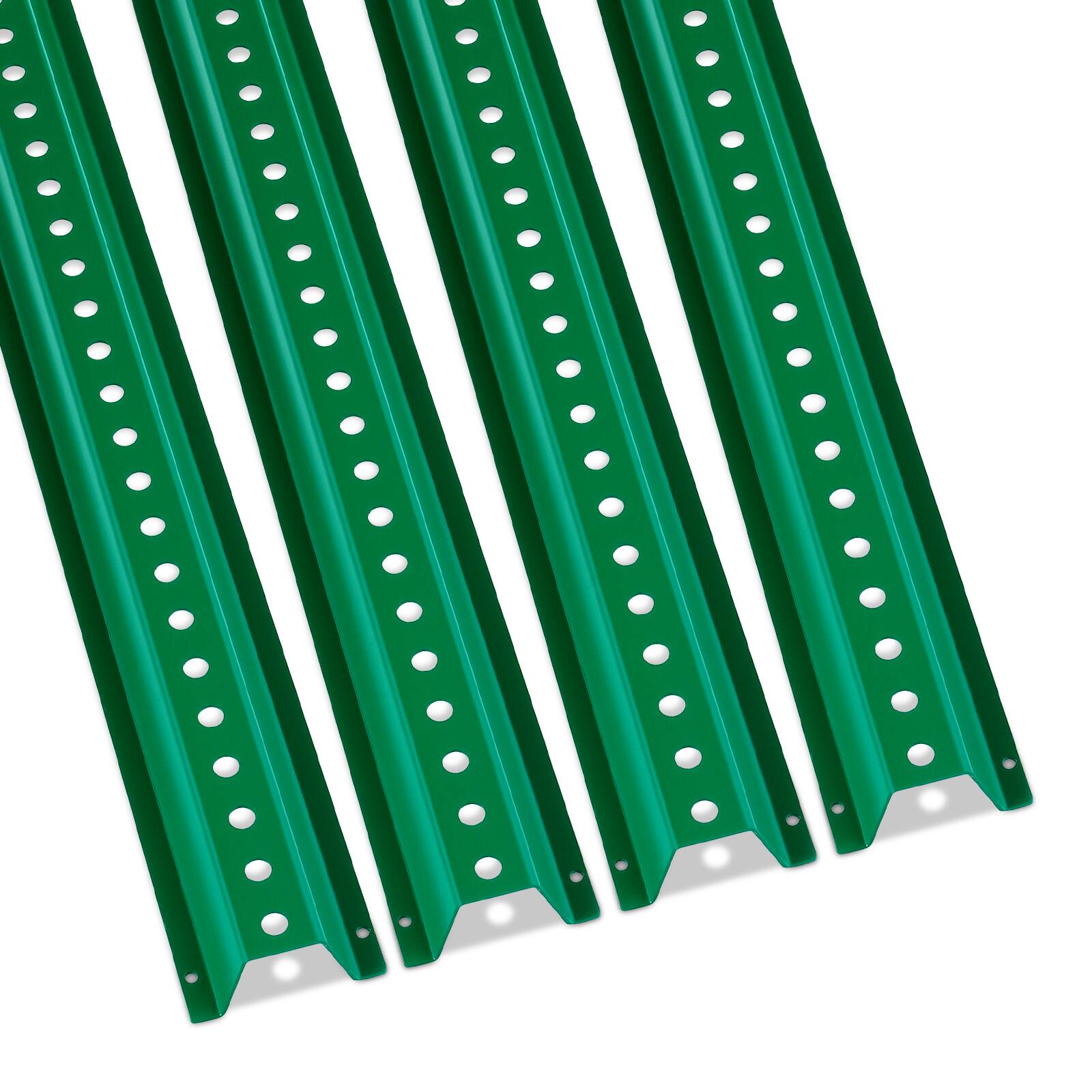 Front. VEVOR - 6FT U-Channel Sign Post, 4Pack Green Heavy Duty Steel Fixed Fence Post, Steel Fence U-Channel Sign for Garden, Courtyard - Green.