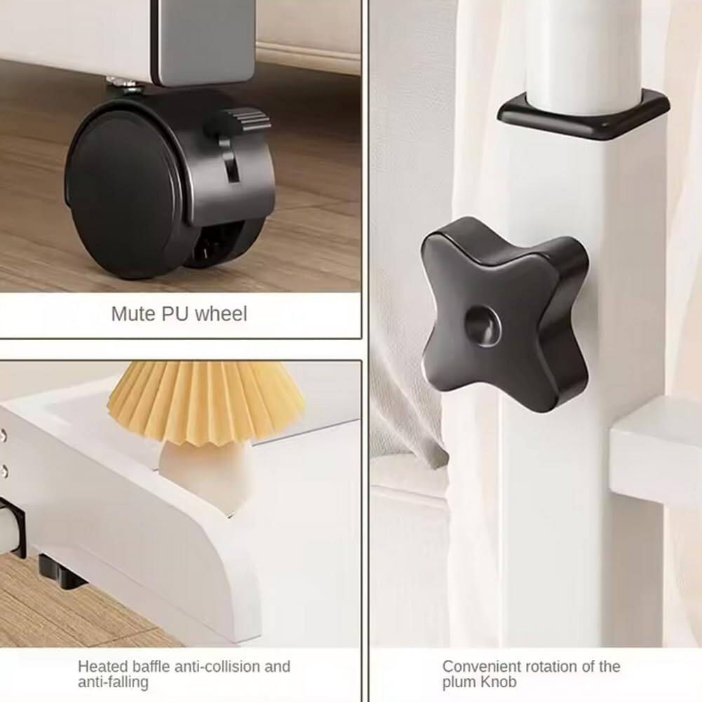 - Mute PU wheel
- Heated baffle anti-collision and anti-falling
- Convenient rotation of the plum knob