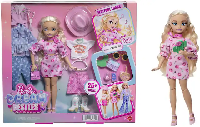 Barbie Dream Besties™
Festival Looks
Barbie Malibu
Watch it on YouTube Kids
25+ Looks
4+