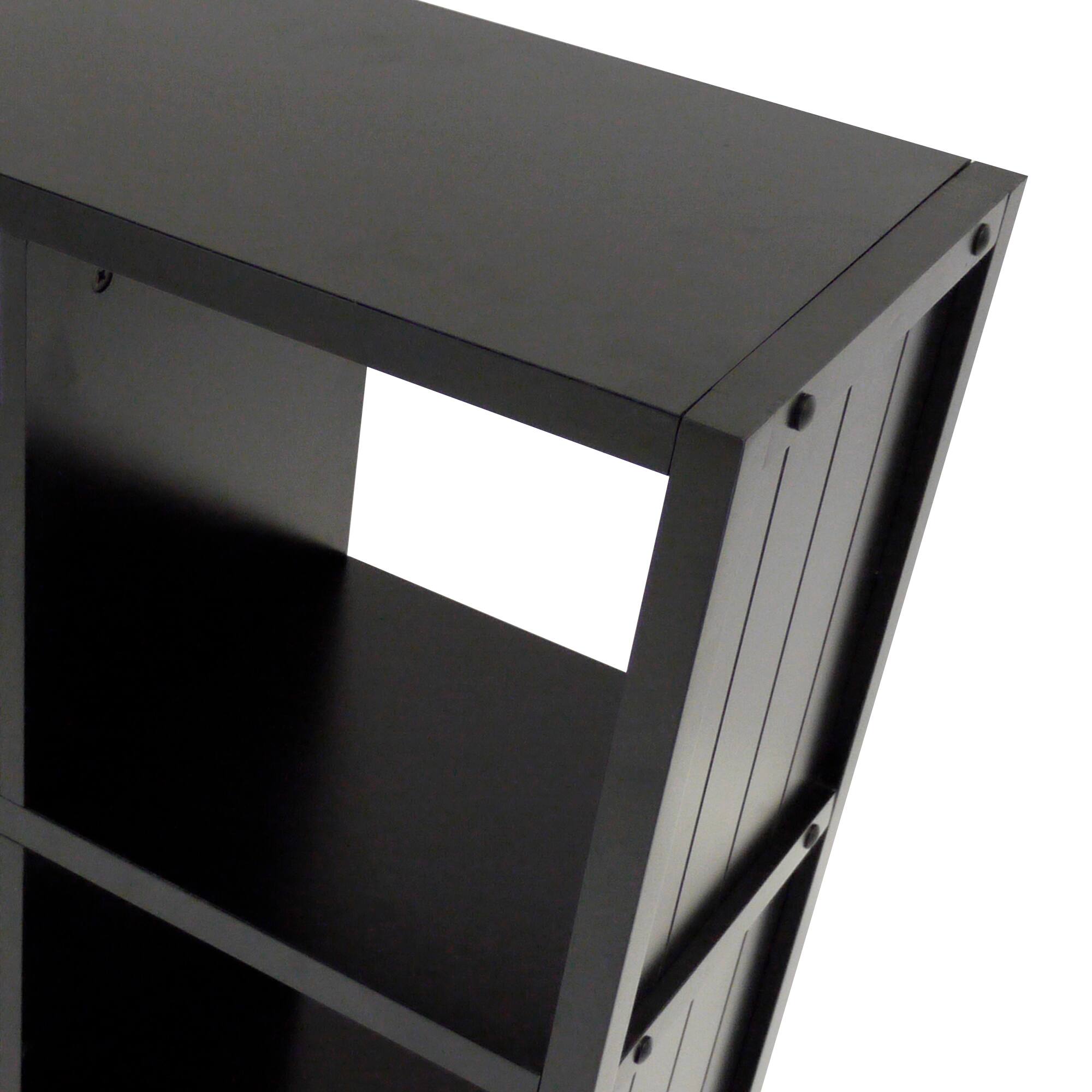 Alt View 4. Winsome Wood - Timothy 4x2 Storage Cube Shelf - Black.