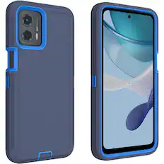 Front. Entronix - Entronix Case Compatible with Moto G Play 2024 - Heavy Duty Protection - Navy Blue.