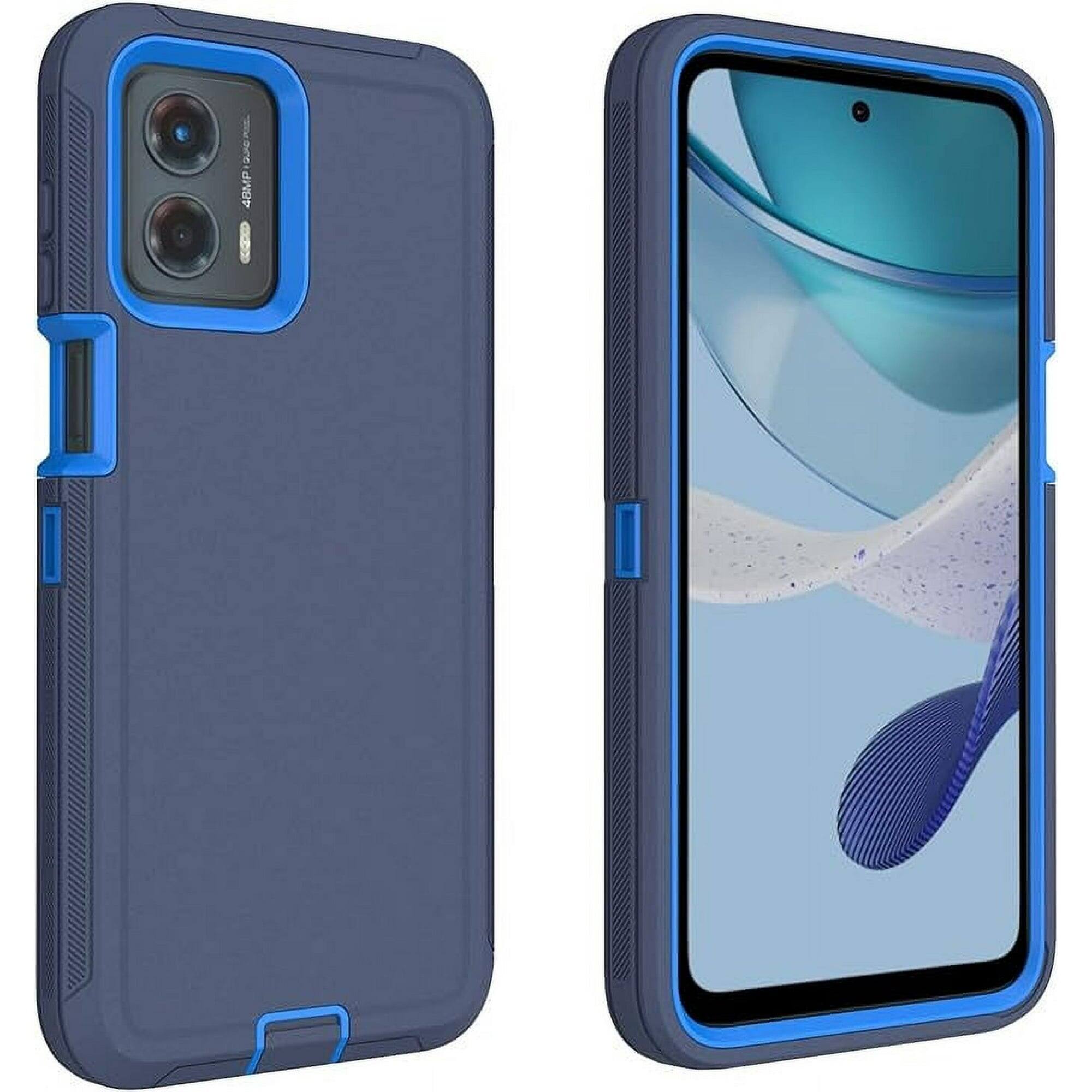 Front. Entronix - Entronix Heavy Duty Phone Case for Motorola Moto G Play 2024 - Ultimate Triple-Layer Protection - Navy Blue.