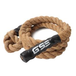 GSE Games & Sports Expert - Gym Sisal Climbing Rope, 1.5" Diameter Workout Rope for Indoor/Outdoor (10FT) - Brown