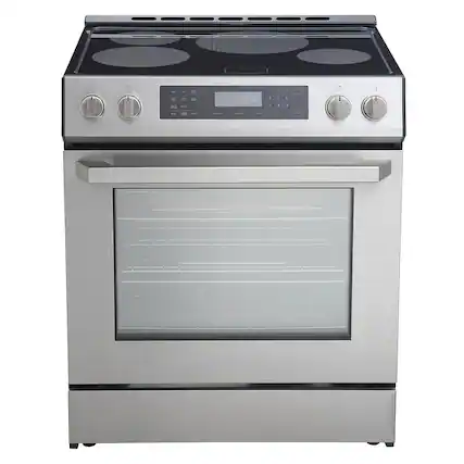 Front. Rangaire - Rangaire 30" Induction Range Self-cleaning Air Fry True Convection Oven Slide-in Stainless Steel RRI303GS - Stainless steel.