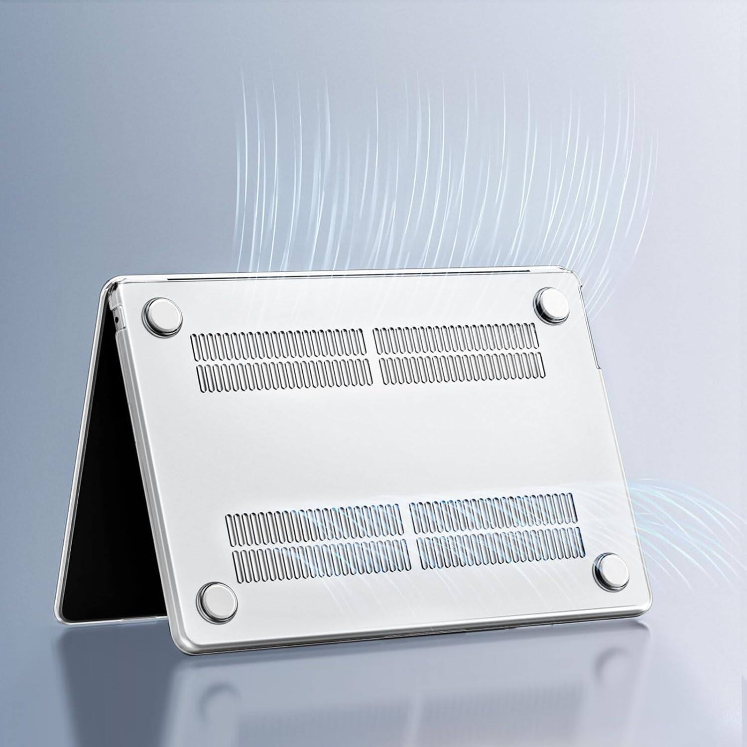 Alt View 2. mosiso - Laptop Case for MacBook Air 13 inch Case M4 A3240 M3 A3113 M2 A2681 2022-2025 - Crystal Clear.