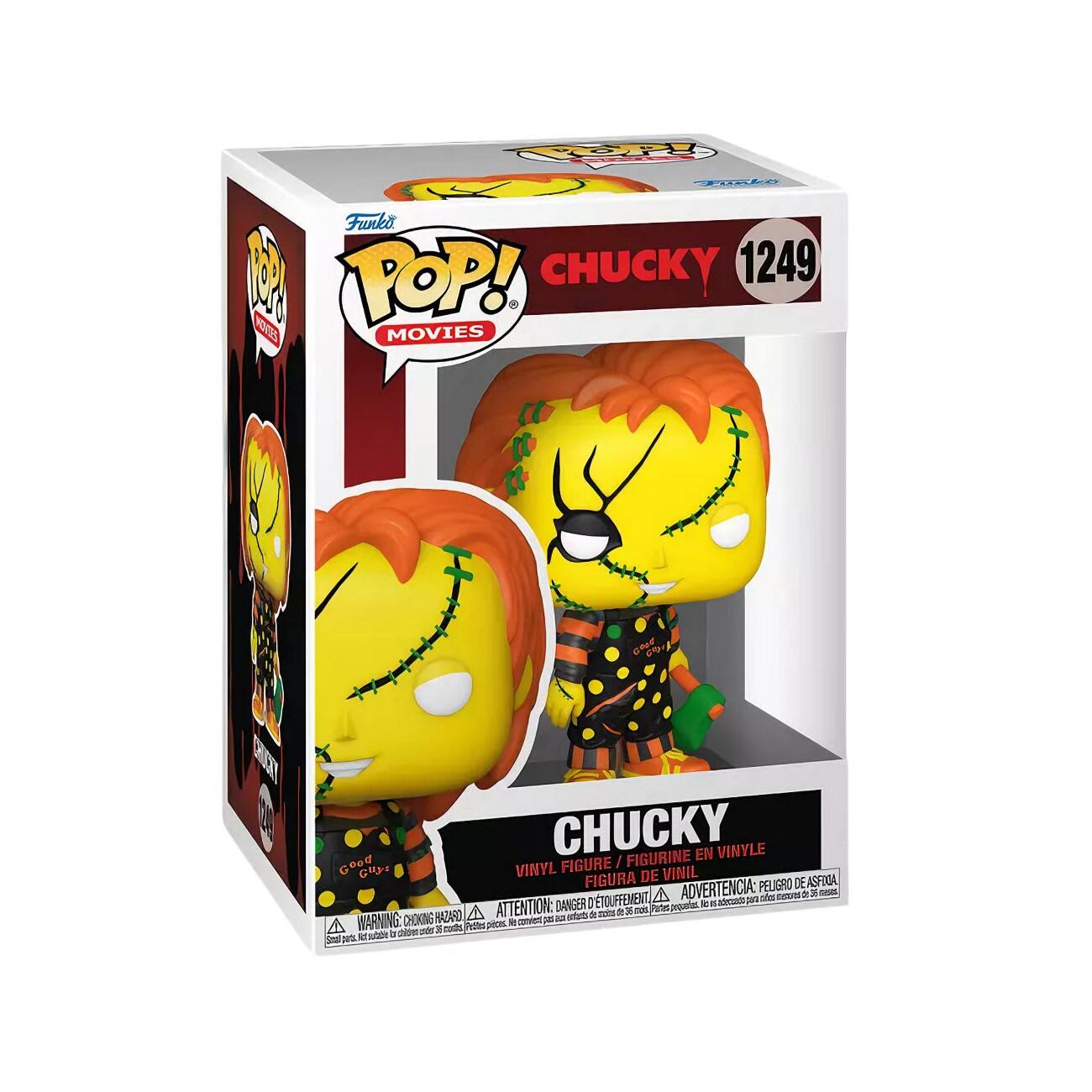 F CREO Funko POP! MOVIES god  E CHUCKY EN VINYLE Good FIGURE / FIGURINE G C VINYL DE VINIL FIGURA PELIGRO DE ASFICA D'TOUFFEMENT A ADVERTENCIA: FOC he EH  3   ATTENTION: DANGER 7 pequarist ic  A - a 3 not Pate RAZARD -t 5 WARNING CHOKING - cevn p - 1 m Tettes DICKL a ole - 1 w ningtote