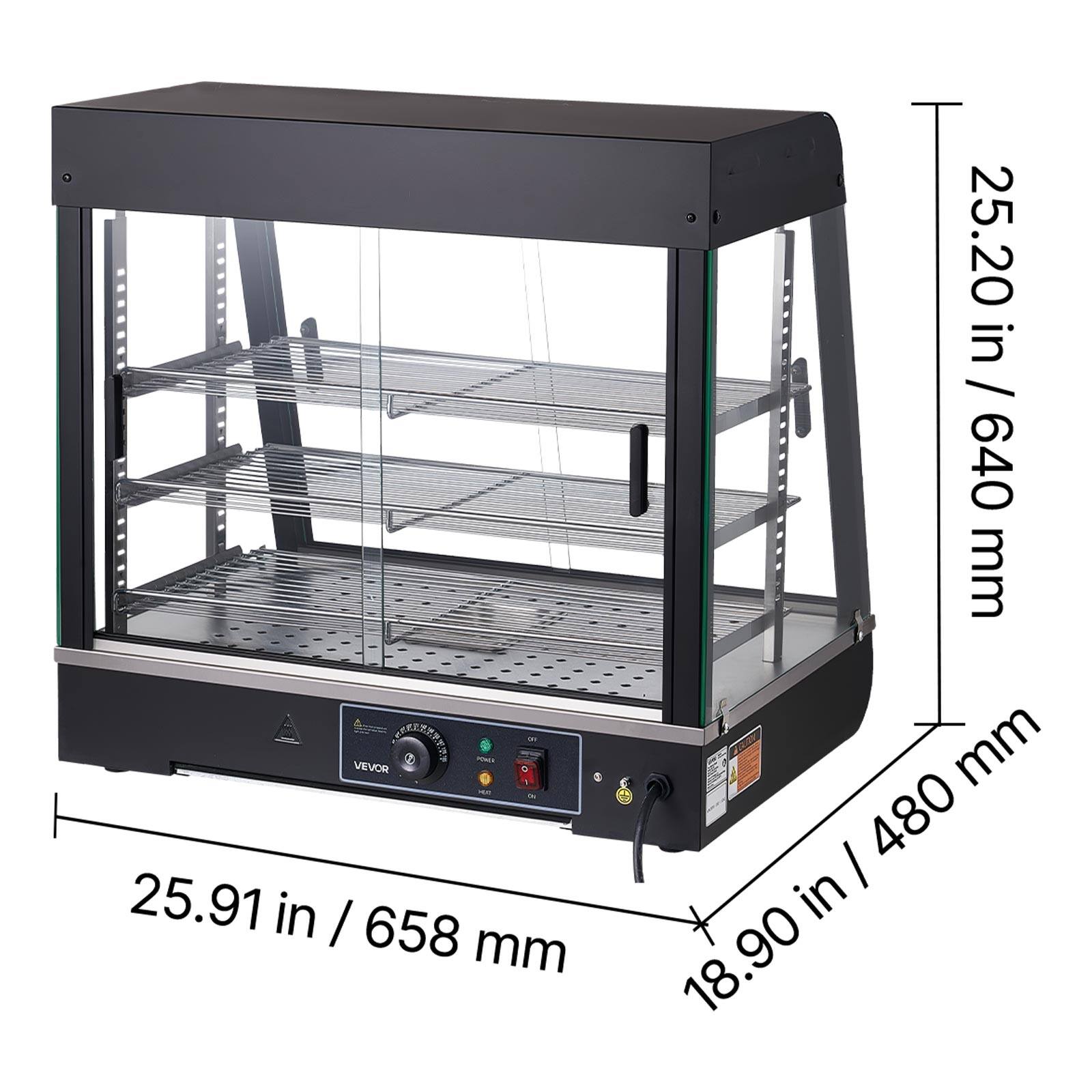 ORI - VEVOR  
25.91 in / 658 mm  
25.20 in / 640 mm  
18.90 in / 480 mm