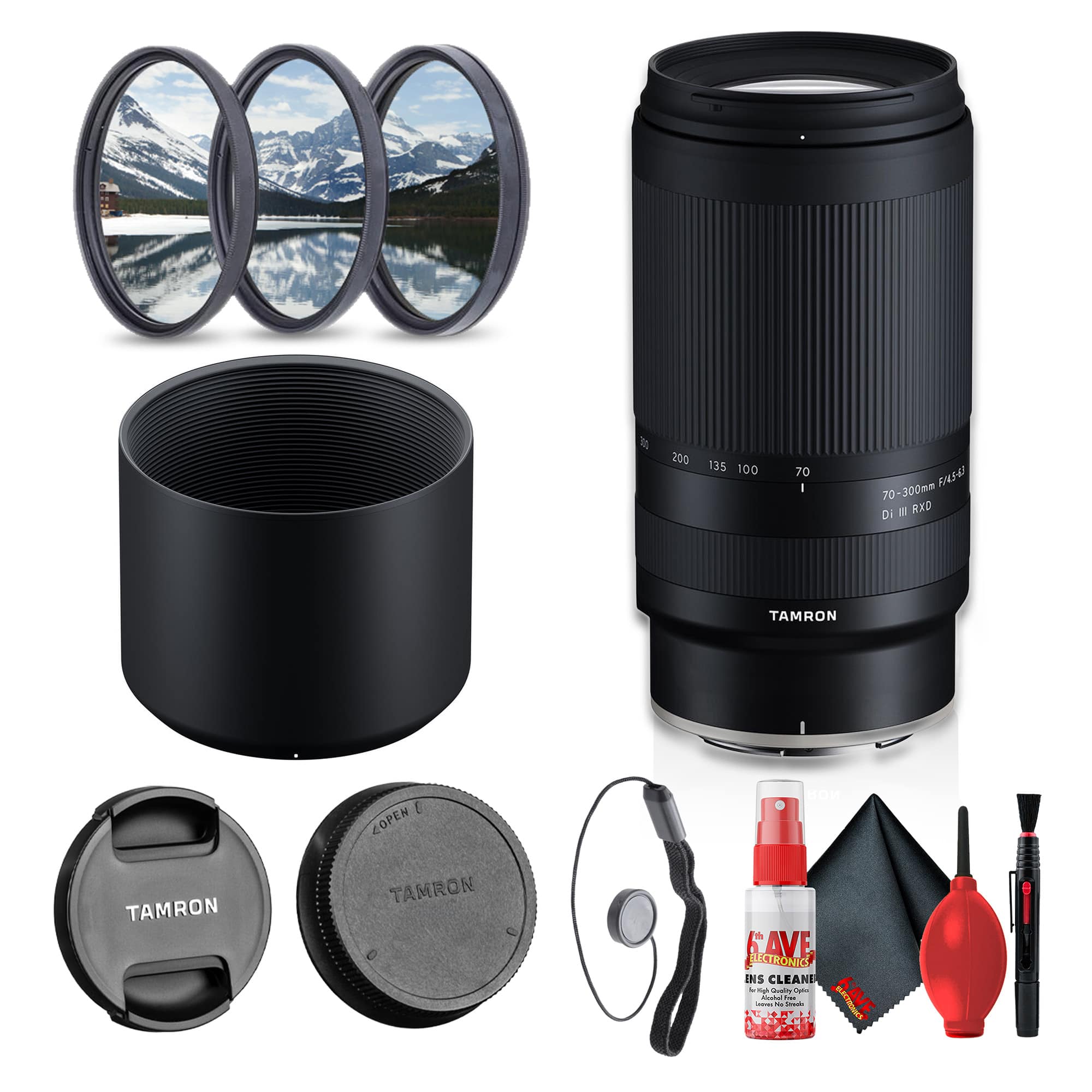 Bundle - Tamron - 70-300mm f/4.5-6.3 Di III RXD Lens for Nikon Z - Black