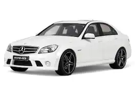 2007 Mercedes-Benz C63 AMG Diamond White 1/18 Model Car by GT Spirit