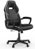 Front. ACGAM - Ergonomic Gaming Chair with PVC Leather, Lumbar Support, Headrest, 360° Swivel, Adjustable Height & Tilt for Home Office - Black.