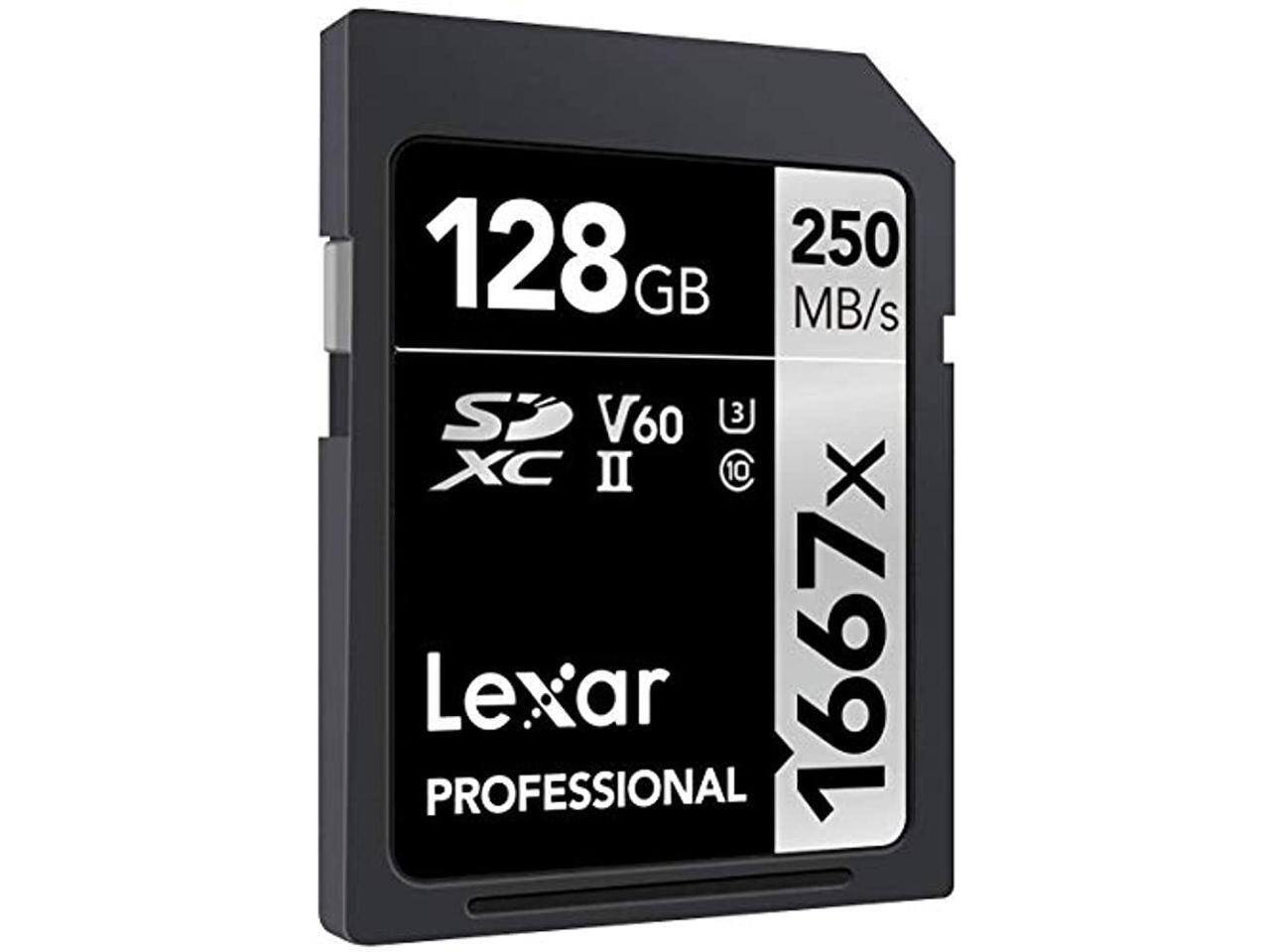 128 GB 250 MB/s V60 3 XC II 1667x Lexar PROFESSIONAL