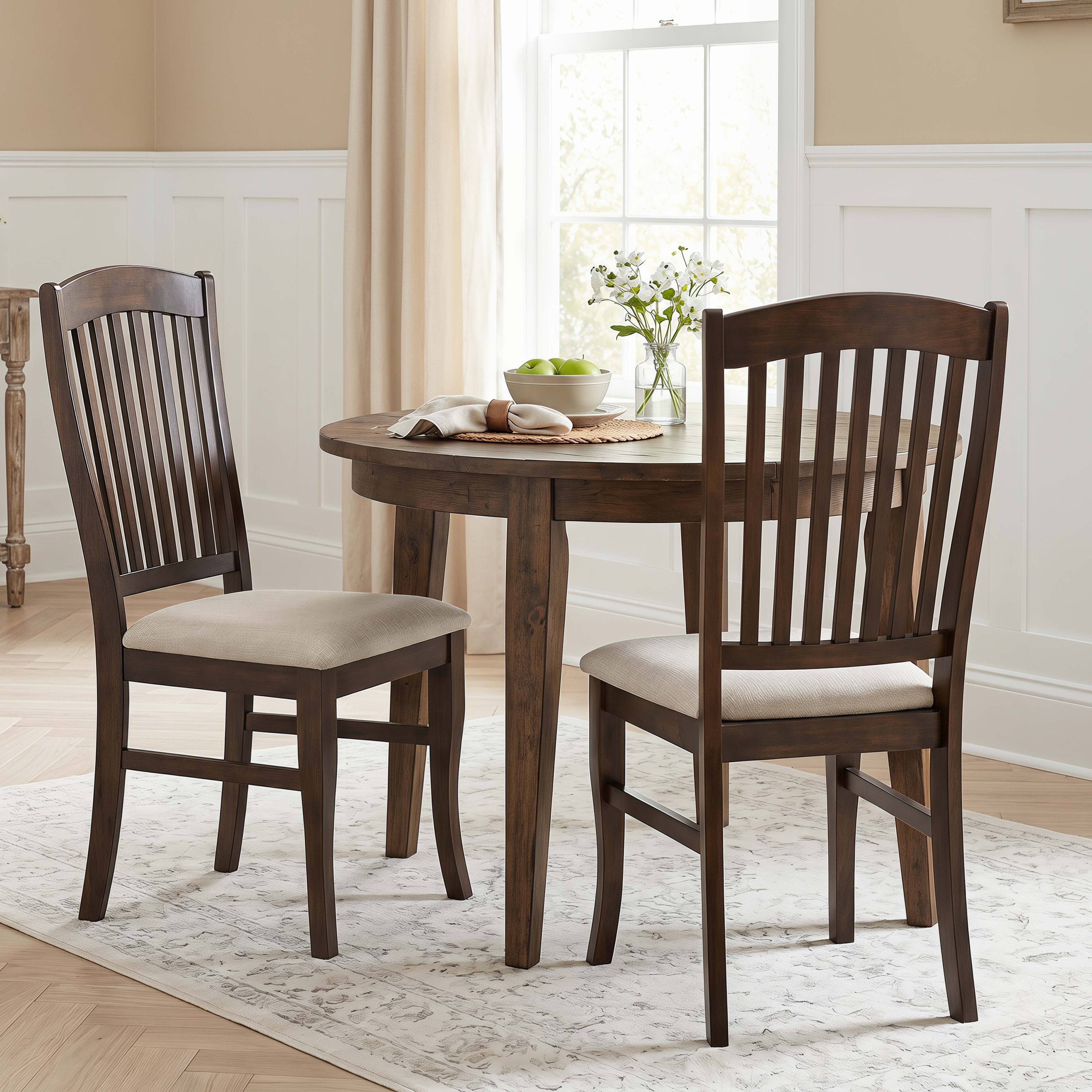 Alt View 5. Gymax - Gymax Dining Chairs Set of 4 w/ Faux Leather Upholstered Seat Rubber Wood Frame - Brown.