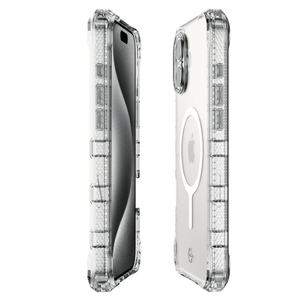 Alt View 1. Itskins - Supreme_R Clear MagSafe Case for Apple iPhone 16 - Clear.