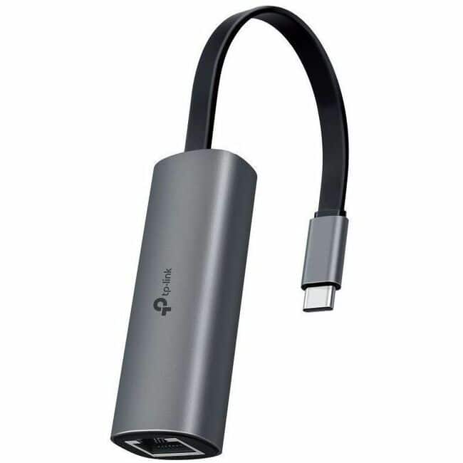 TP-Link - UE302C USB Type-C to 2.5 Gigabit Ethernet Network Adapter - USB 3.0 Type C - 1 Port(s) - 1 - Twisted Pair - Black