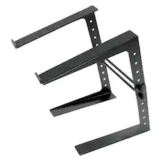 Front. PYLE - Pro Laptop Computer Stand for DJ - Black.
