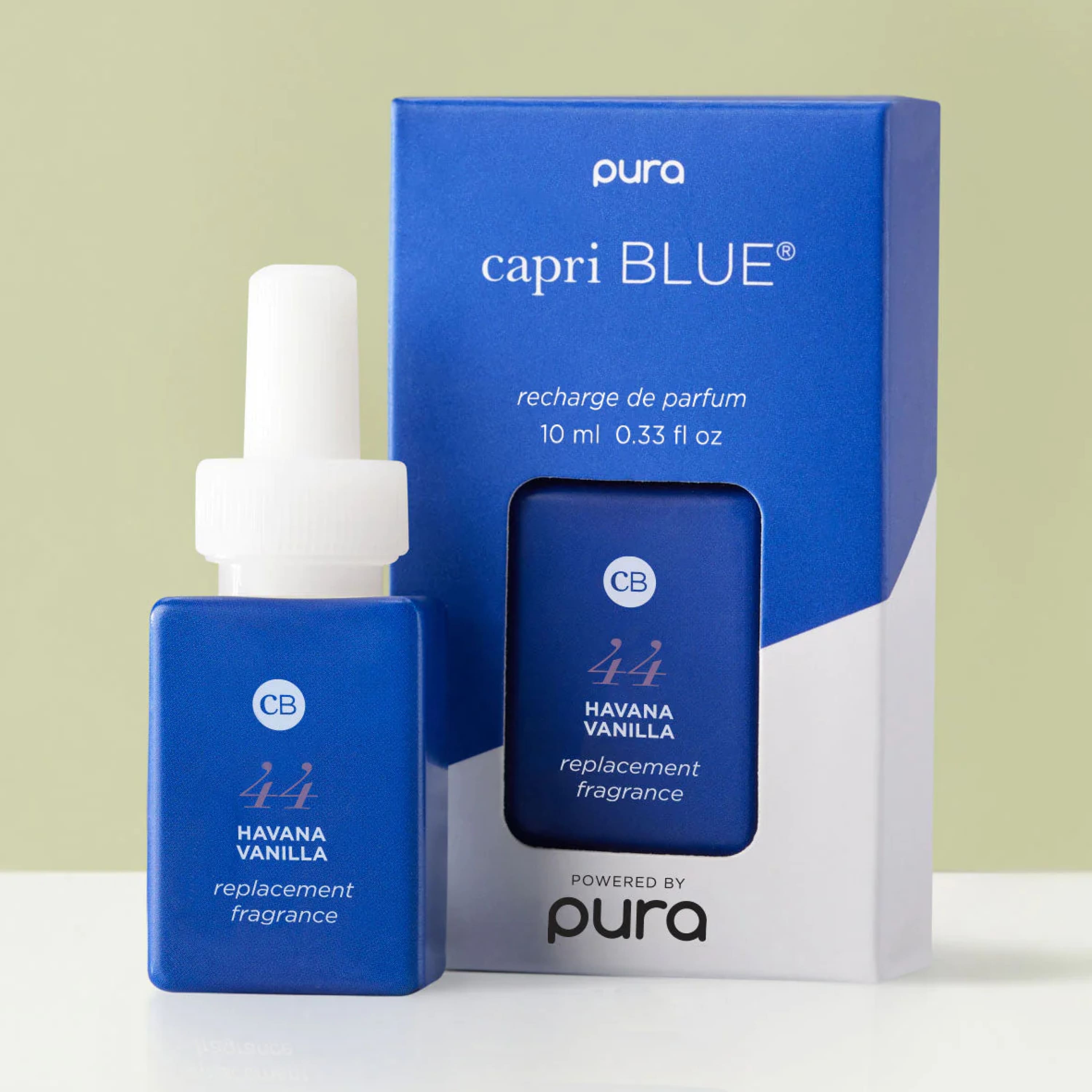 pura capri BLUE recharge de parfum 10 ml 0.33 fl OZ CB CB 44 HAVANA VANILLA replacement fragrance 44 HAVANA VANILLA replacement fragrance POWERED BY pura