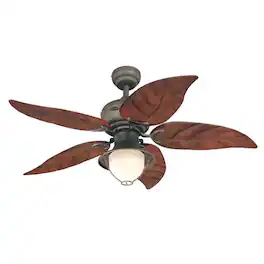 Westinghouse - Oasis Oil Rubbed LED Indoor and Outdoor Ceiling Fan - Bronze| 48 in - Brown