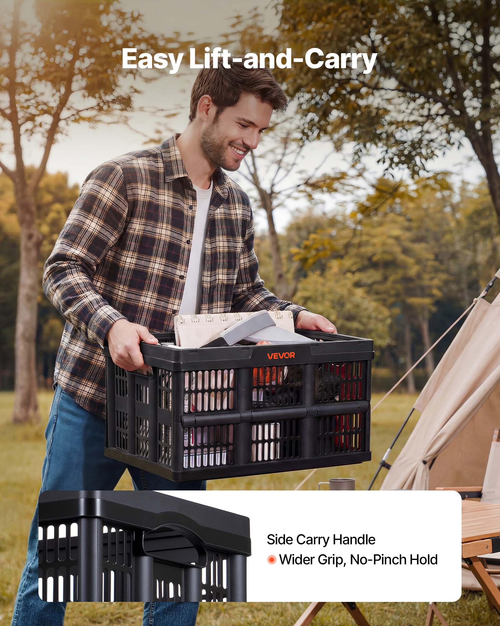 Easy Lift-and-Carry

Side Carry Handle
- Wider Grip, No-Pinch Hold