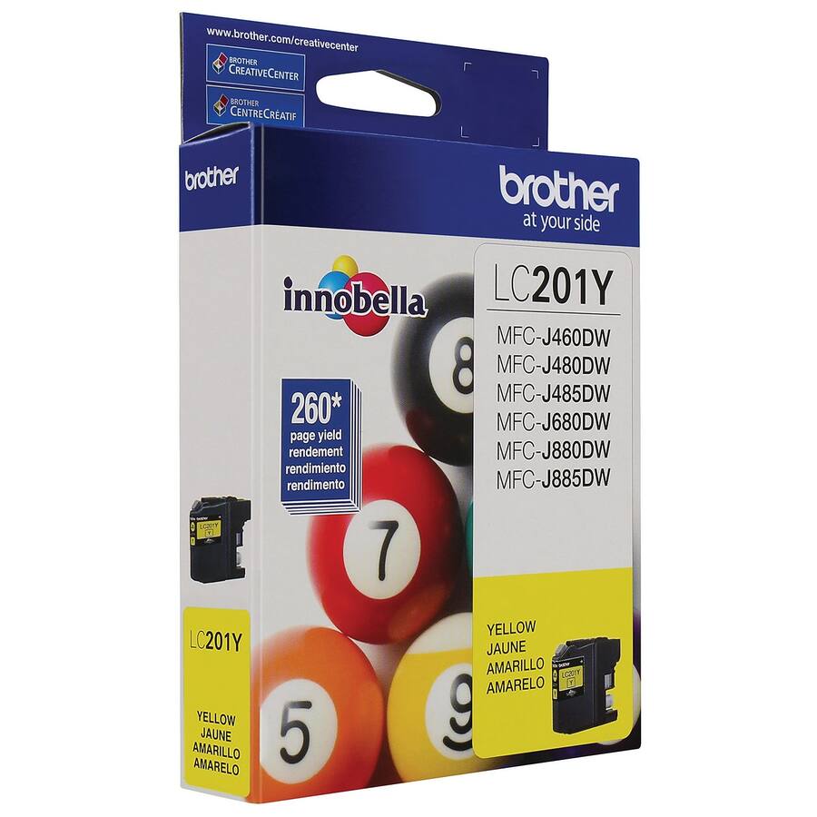 Lc201 Brother LC201Y Standard Yield Ink Cartridge (LC201Y) Yellow LC201Y ...