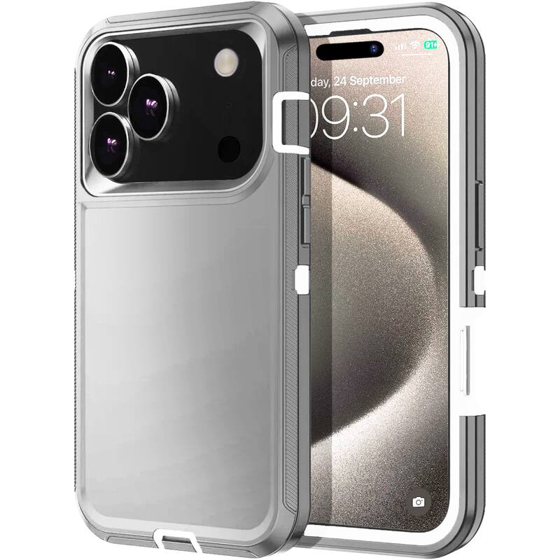 Entronix - Heavy Duty Case for iPhone 17 Pro Max - Ultimate Protection and Design - Gray