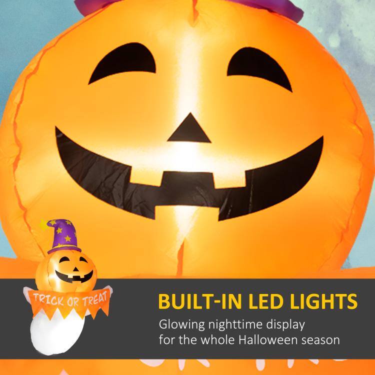 PULUZ 3.4ft Inflatable Halloween Window Sticker Ghost with Face, Blow ...