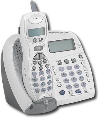 Angle Standard. GE - 5.8GHz Cordless Phone with Digital Answering System.
