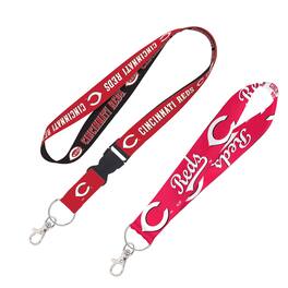 WinCraft - Cincinnati Reds 2-Pack Lanyard with Detachable Buckle & Key Strap Set - Multicolor