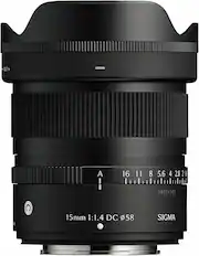 OUT A I 16 11 8 5.6 4 2.8 21 2 I 99921743 C 15mm 1:1.4 DC φ58 SIGMA