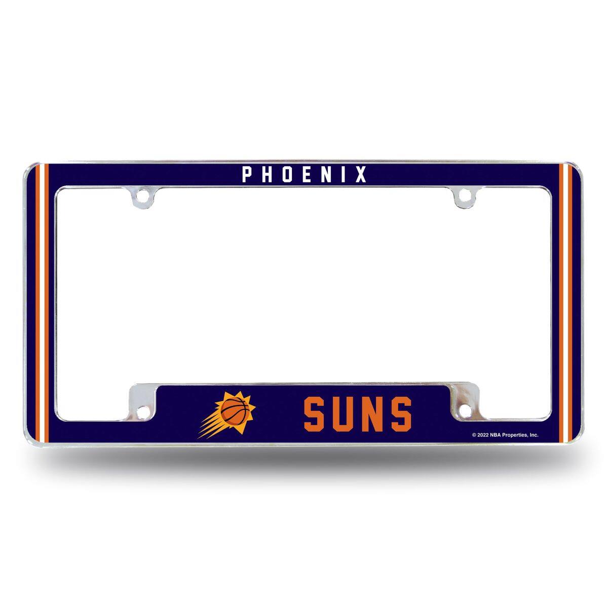 Phoenix Basketball Suns Chrome Metal License Plate Frame