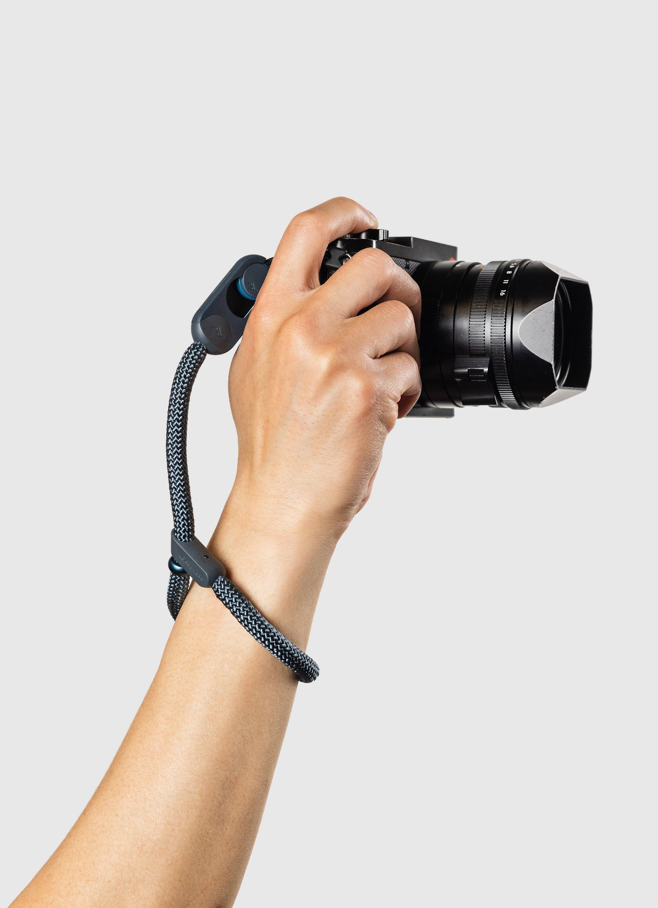 Left. Peak Design - Cuff Rope Camera Strap Wrist Ocean - Ocean.