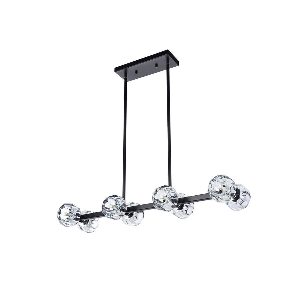 Alt View 1. Elegant Lighting - Eren 31 inch Pendant Light in Black - Black.