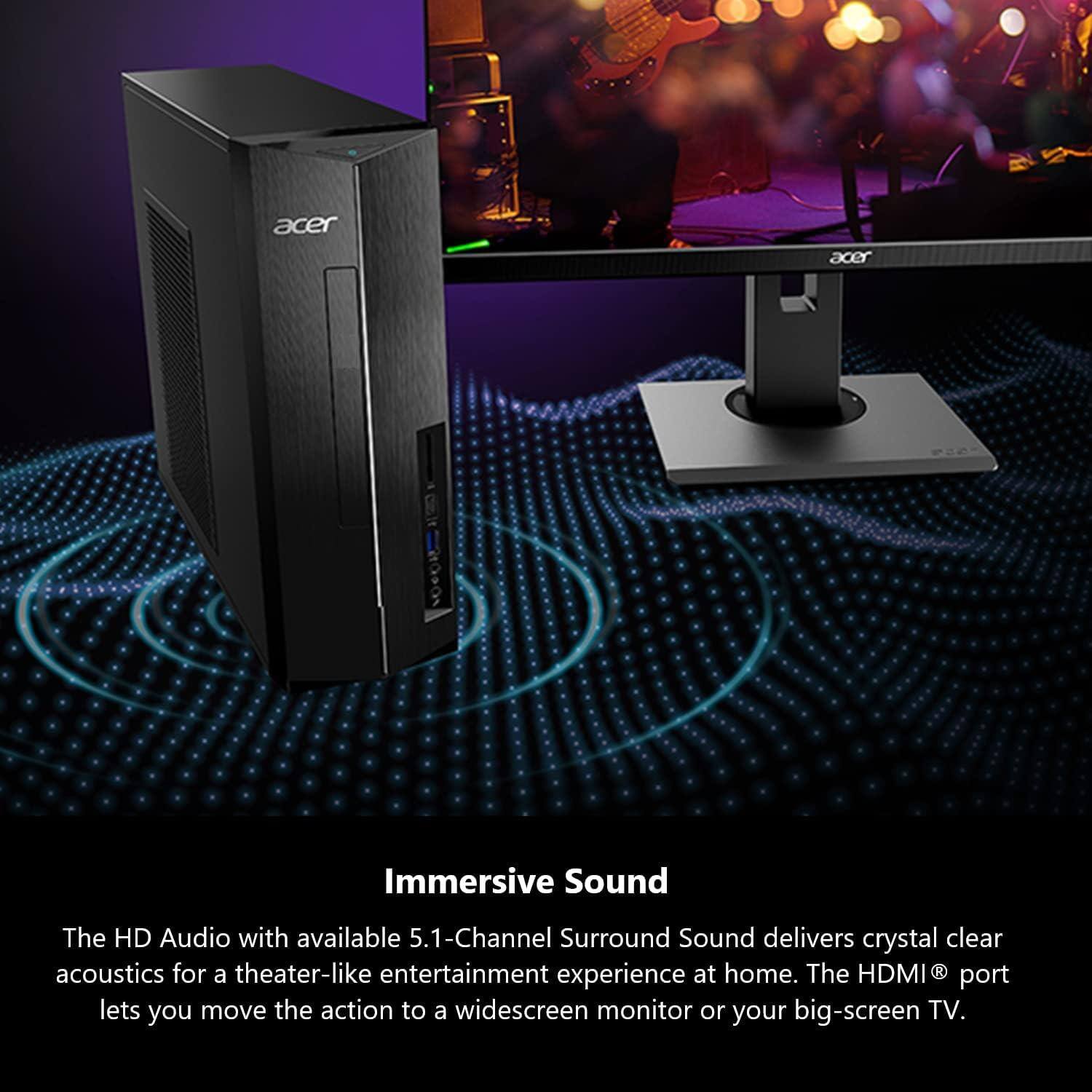Immersive Sound

The HD Audio with available 5.1-Channel Surround Sound delivers crystal clear acoustics for a theater-like entertainment experience at home. The HDMI® port lets you move the action to a widescreen monitor or your big-screen TV.