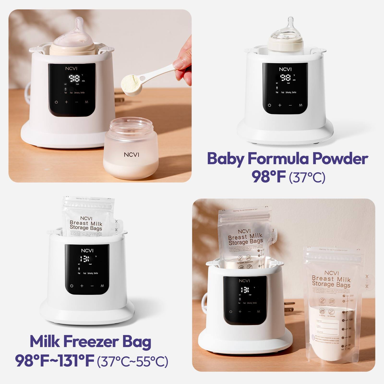 NCVI

NCVI 0.0

tela
+
-
M
NCVI
Baby Formula Powder 98F (37C)
%
NCVI Breast Milk Storage Bags NCVI
X
NCVI Breast Milk Storage Bags 0+
t
pland tela
M
NCVI
NCVI Breast Milk Storage Bags
0
200
prem of
0

Milk Freezer Bag 98F~131F (37C~55C)
e 0 .