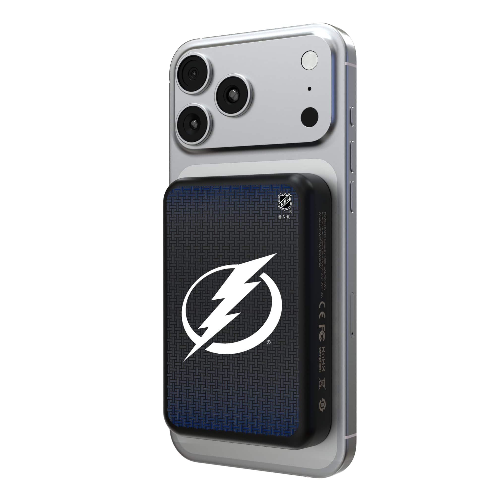 Keyscaper - Tampa Bay Lightning Wireless Magnetic Power Bank - Black