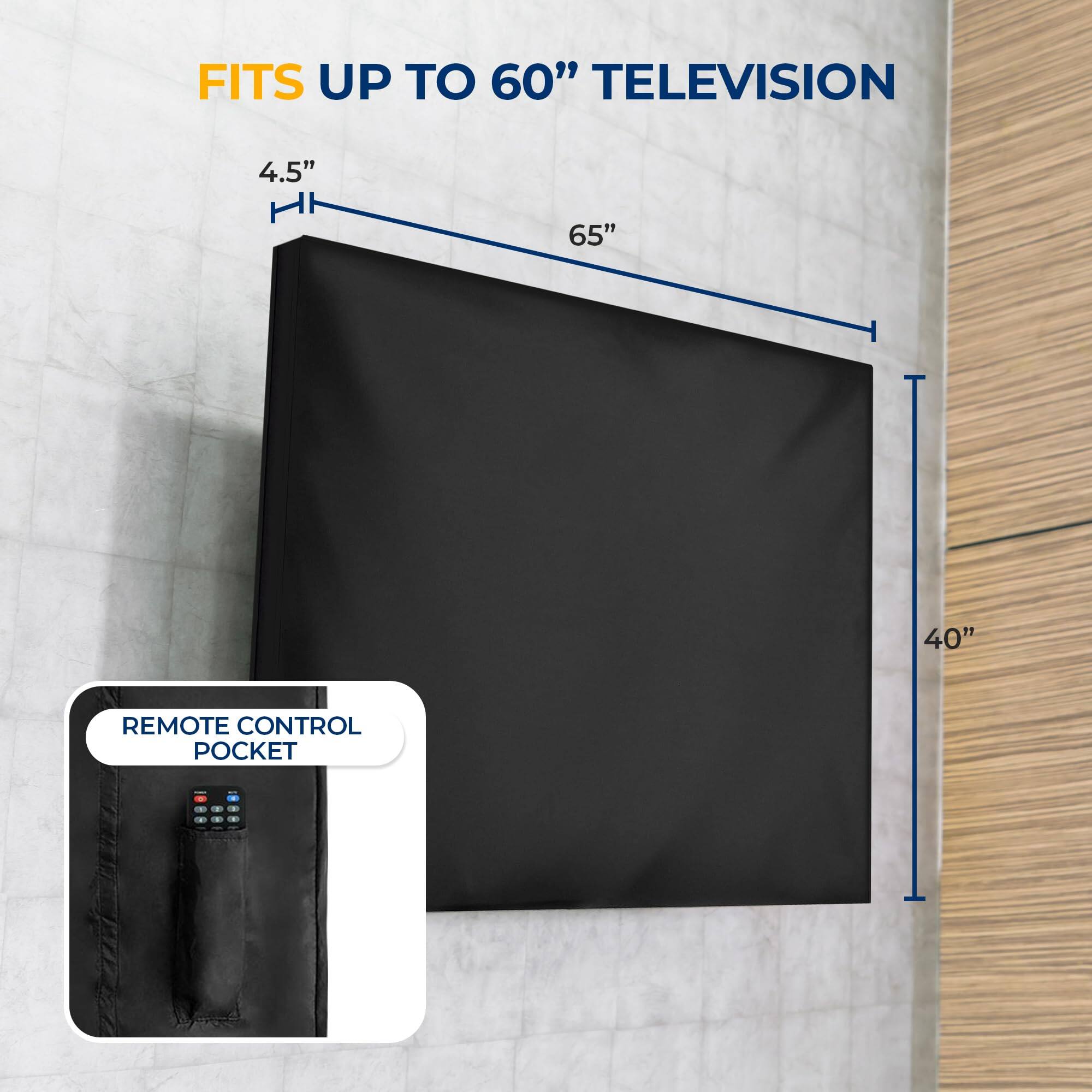 FITS UP TO 60" TELEVISION

4.5" 65" 40" REMOTE CONTROL POCKET