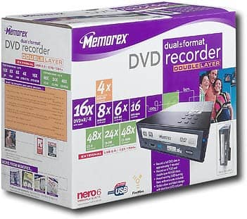 Best Buy: Memorex 16x External DVD±RW/CD-RW Drive Silver/ Black 32023288