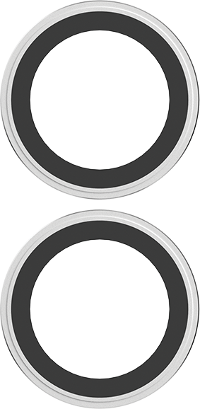 DuraGlass - Metallic Glass Camera Protector - iPhone 16/16 Plus - Silver